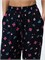 Брюки летние чёрные в цветочек MR/BRLN/черный